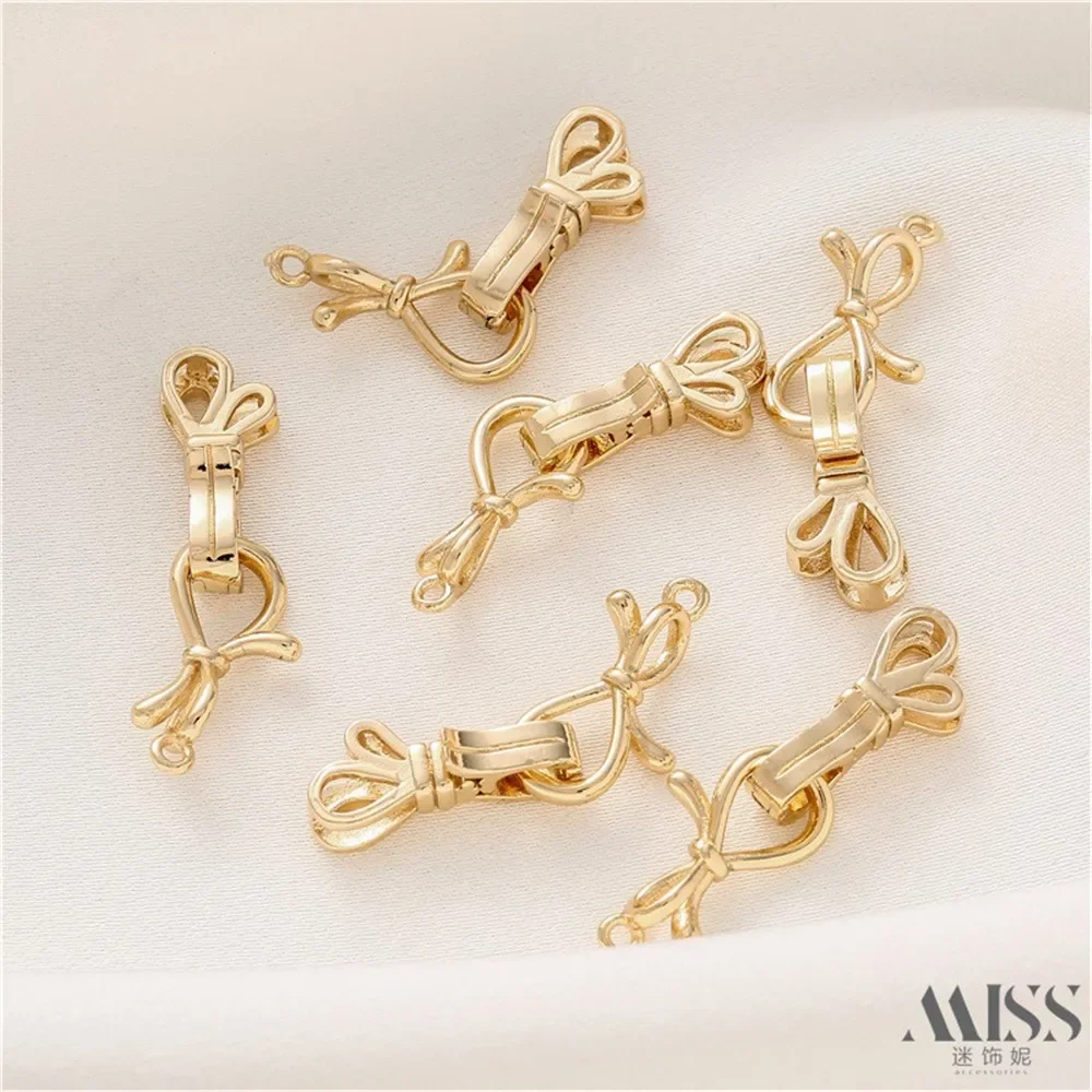 14K Gold Bag Color Bow Buckle End Buckle Connecting Buckle DIY Buckle Handmade Bracelet Necklace Interface Accessories
14K Gold Bag Color Bow Buckle End Buckle Connecting Buckle DIY Buckle Handmade Bracelet Necklace Interface Accessories
