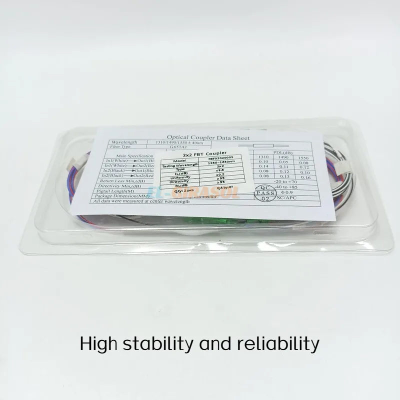 1PCS 2X2 Fiber Optic FBT Splittter SC APC 50:50 Optical Fiber FBT Splitter Coupler 50:50 SC/APC Connector FTTH
1PCS 2X2 Fiber Optic FBT Splittter SC APC 50:50 Optical Fiber FBT Splitter Coupler 50:50 SC/APC Connector FTTH