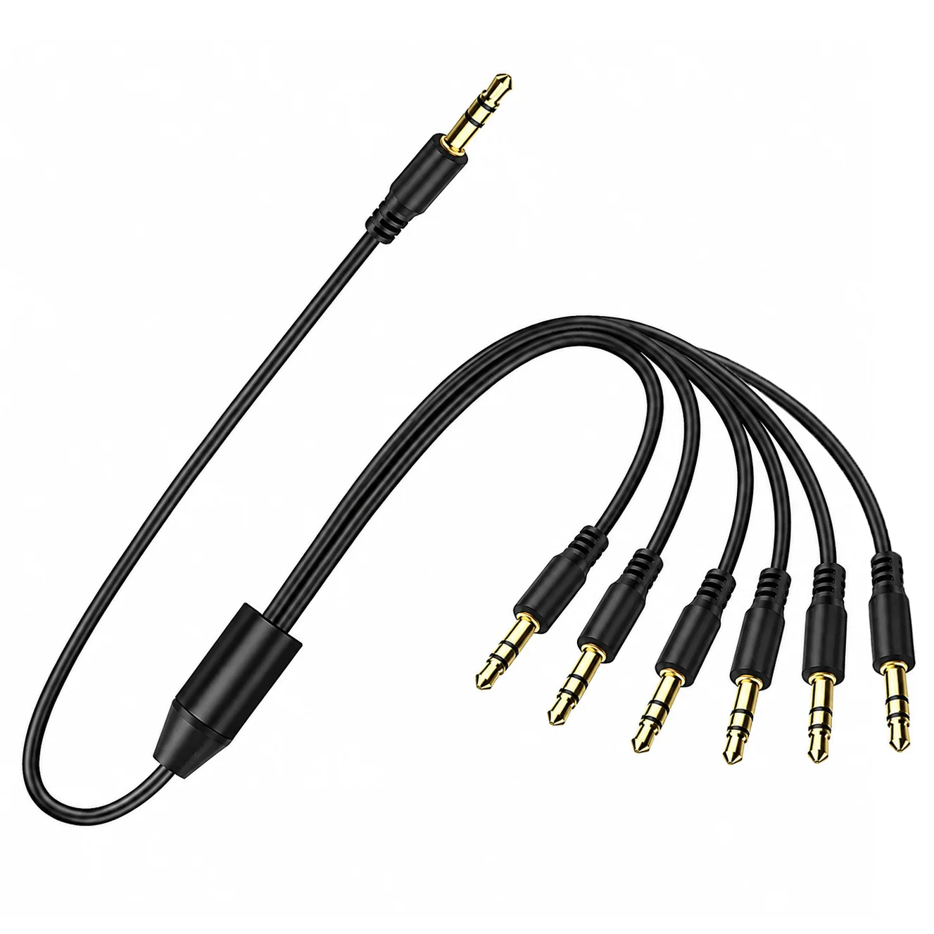 0.5m Gold Plated 3.5mm TRS Audio Splitter Cable 1 Male to 6 Male Stereo AUX Headphone Splitter Adapter for PC Laptop Earphones
0.5m Gold Plated 3.5mm TRS Audio Splitter Cable 1 Male to 6 Male Stereo AUX Headphone Splitter Adapter for PC Laptop Earphones