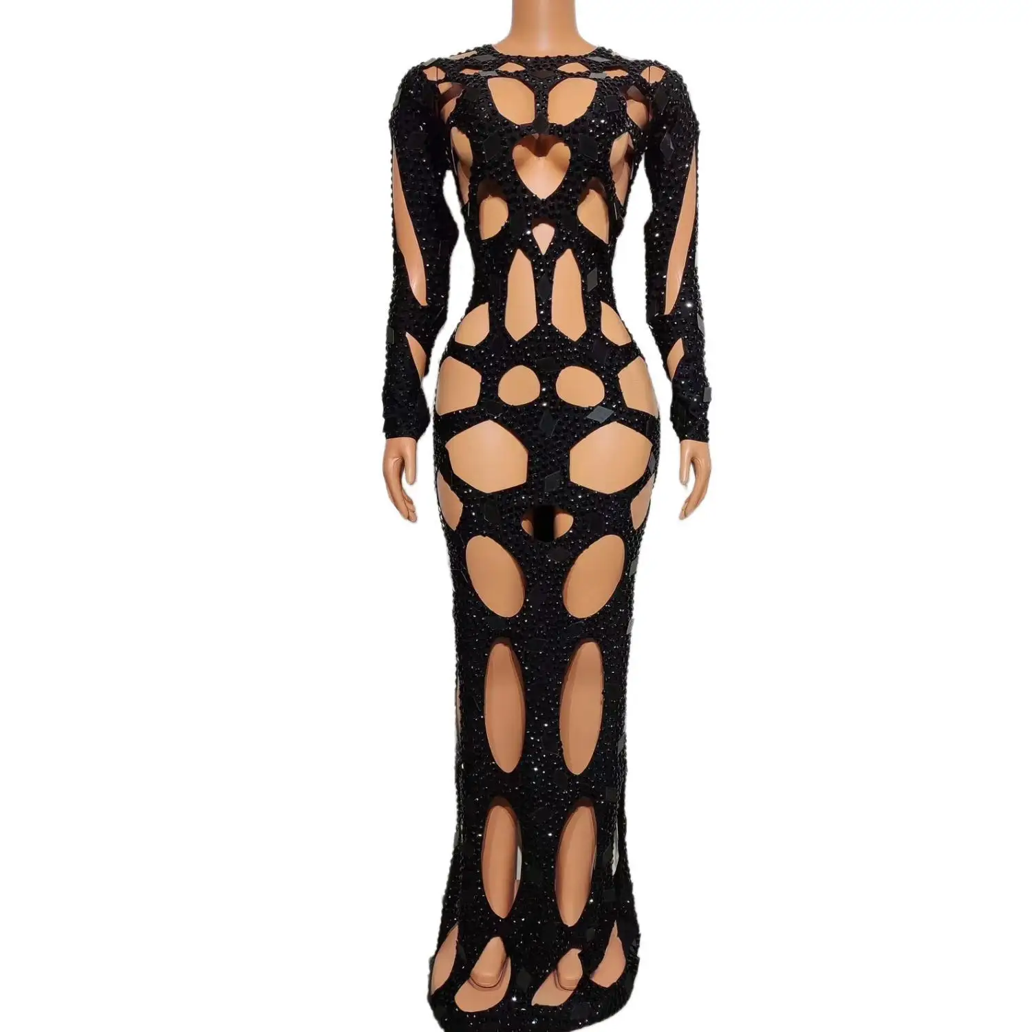 Sexy Dance Dresses for Women Sparkly Long Dress Sexy Mesh Transparent Nightclub Bar Singer Performance Outfit Dongdonghei
Sexy Dance Dresses for Women Sparkly Long Dress Sexy Mesh Transparent Nightclub Bar Singer Performance Outfit Dongdonghei