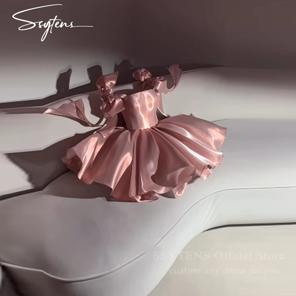 SSYTENS Pink Satin Prom Dresses Strapless Bow Satraps Short Birthday Dress Woman Sexy Lace Up Back платье на выпус
SSYTENS Pink Satin Prom Dresses Strapless Bow Satraps Short Birthday Dress Woman Sexy Lace Up Back платье на выпус