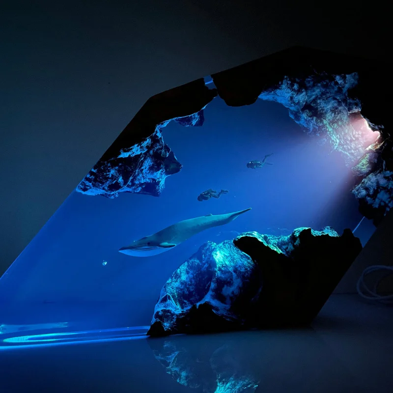 Blue Whale Couple Divers Epoxy Resin Wooden Lamp Scuba Diving Design Father's Day Halloween Creative Resin Lamp
Blue Whale Couple Divers Epoxy Resin Wooden Lamp Scuba Diving Design Father's Day Halloween Creative Resin Lamp