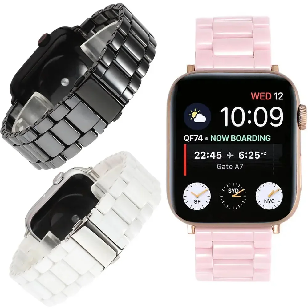 Розовый керамический ремешок для Apple Watch 44 40 41 45 42 46 мм, браслет для iWatch Series 4 5 6 SE 7 8 9 10 11 Ultra 49 мм
Розовый керамический ремешок для Apple Watch 44 40 41 45 42 46 мм, браслет для iWatch Series 4 5 6 SE 7 8 9 10 11 Ultra 49 мм