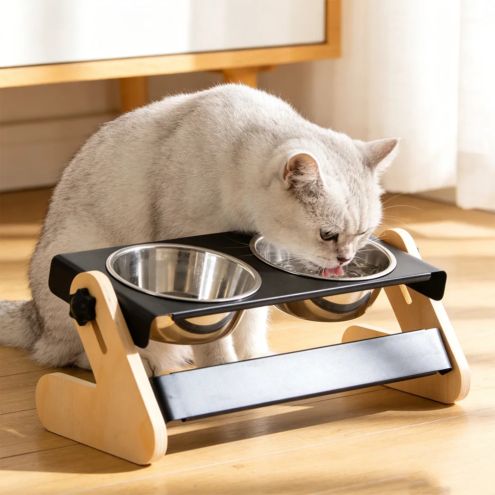 Adjustable Elevated Dog Cat Bowls 2 Stainless Steel Food Water Bowls with Non-Slip Stand Raised Feeder for Small Medium Pets
Adjustable Elevated Dog Cat Bowls 2 Stainless Steel Food Water Bowls with Non-Slip Stand Raised Feeder for Small Medium Pets