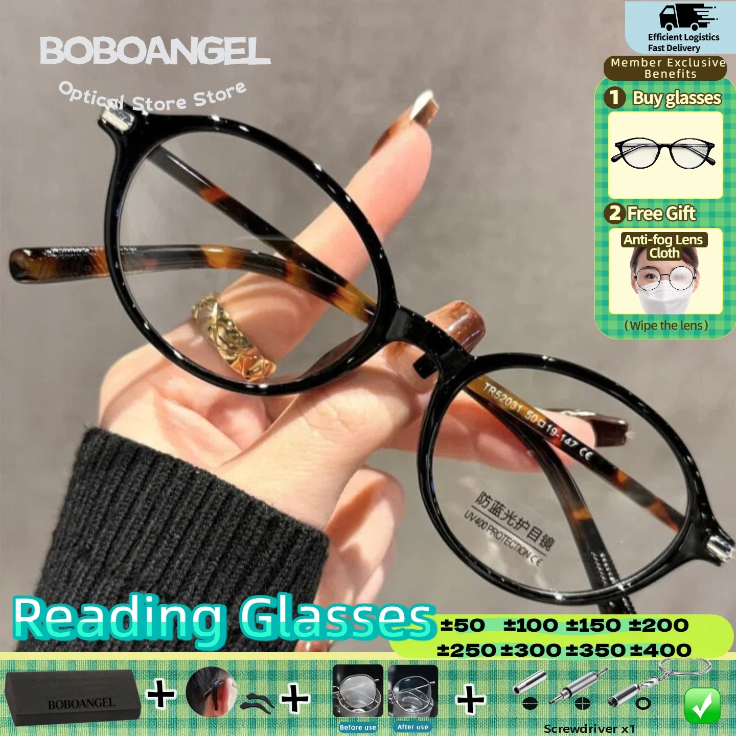 BOBOANGEL Women New Fashion Anti Blue Ray Multifocal Reading Optical Eyeglasses Simple Retro Round Myopia Prescription Glasses
BOBOANGEL Women New Fashion Anti Blue Ray Multifocal Reading Optical Eyeglasses Simple Retro Round Myopia Prescription Glasses
