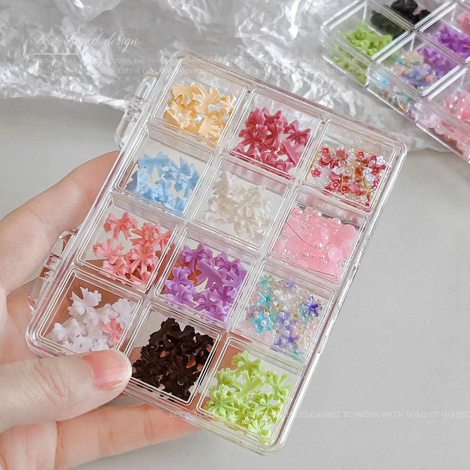 1Box Multi-Style Colorful Resin Bow Flower Nail Charms Simulated Pearl Nail Art Accessories for DIY
1Box Multi-Style Colorful Resin Bow Flower Nail Charms Simulated Pearl Nail Art Accessories for DIY