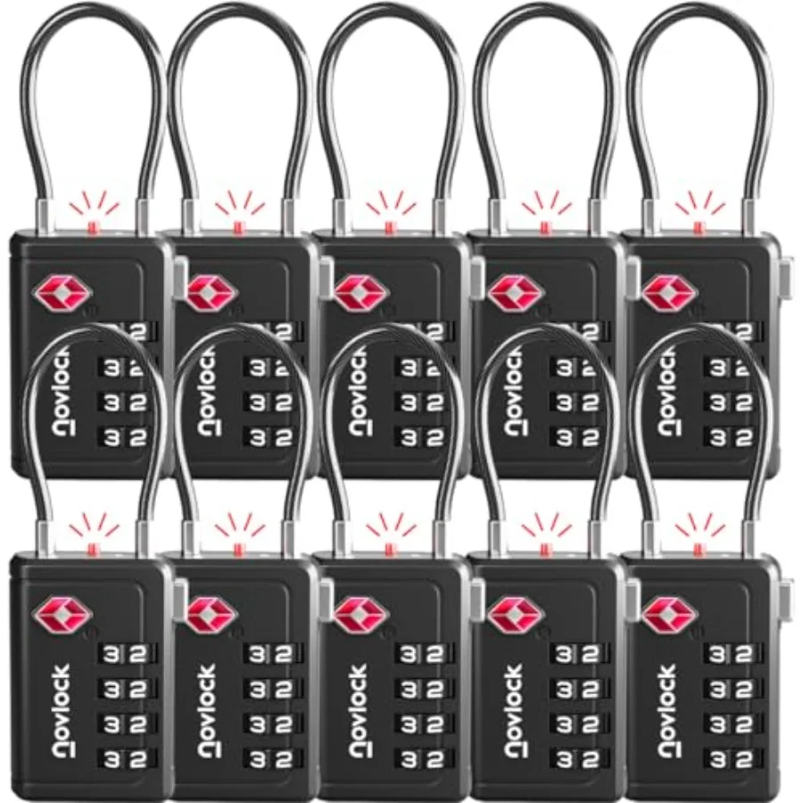 Luggage Locks TSA Approved with Inspection Indicator and Resettable -Digit Easy-to-Read Combination TSA Locks for Luggage Suitc
Luggage Locks TSA Approved with Inspection Indicator and Resettable -Digit Easy-to-Read Combination TSA Locks for Luggage Suitc