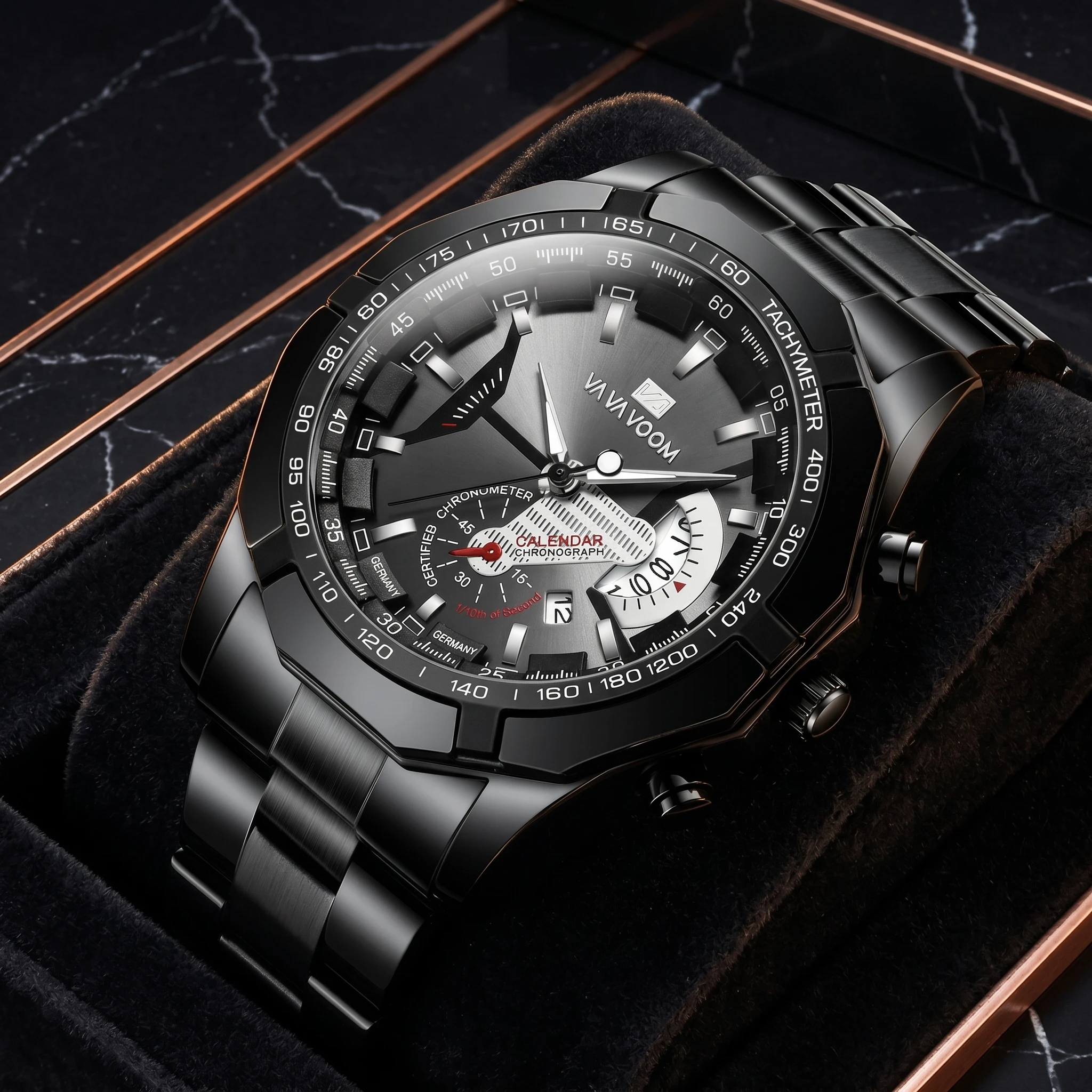 VA VA VOOM Top Brand Luxury Black Watches Fashion Selling Sports Casual Quartz Military Wristwatch Waterproof Men Clock Relogio
VA VA VOOM Top Brand Luxury Black Watches Fashion Selling Sports Casual Quartz Military Wristwatch Waterproof Men Clock Relogio