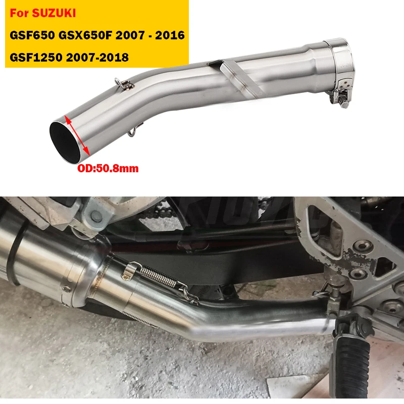 51mm Interface Stainless Middle Link Pipe Motorcycle Escape Exhaust For SUZUKI GSF650 GSX650F 2007-2016 GSF1250 2007-2018
51mm Interface Stainless Middle Link Pipe Motorcycle Escape Exhaust For SUZUKI GSF650 GSX650F 2007-2016 GSF1250 2007-2018