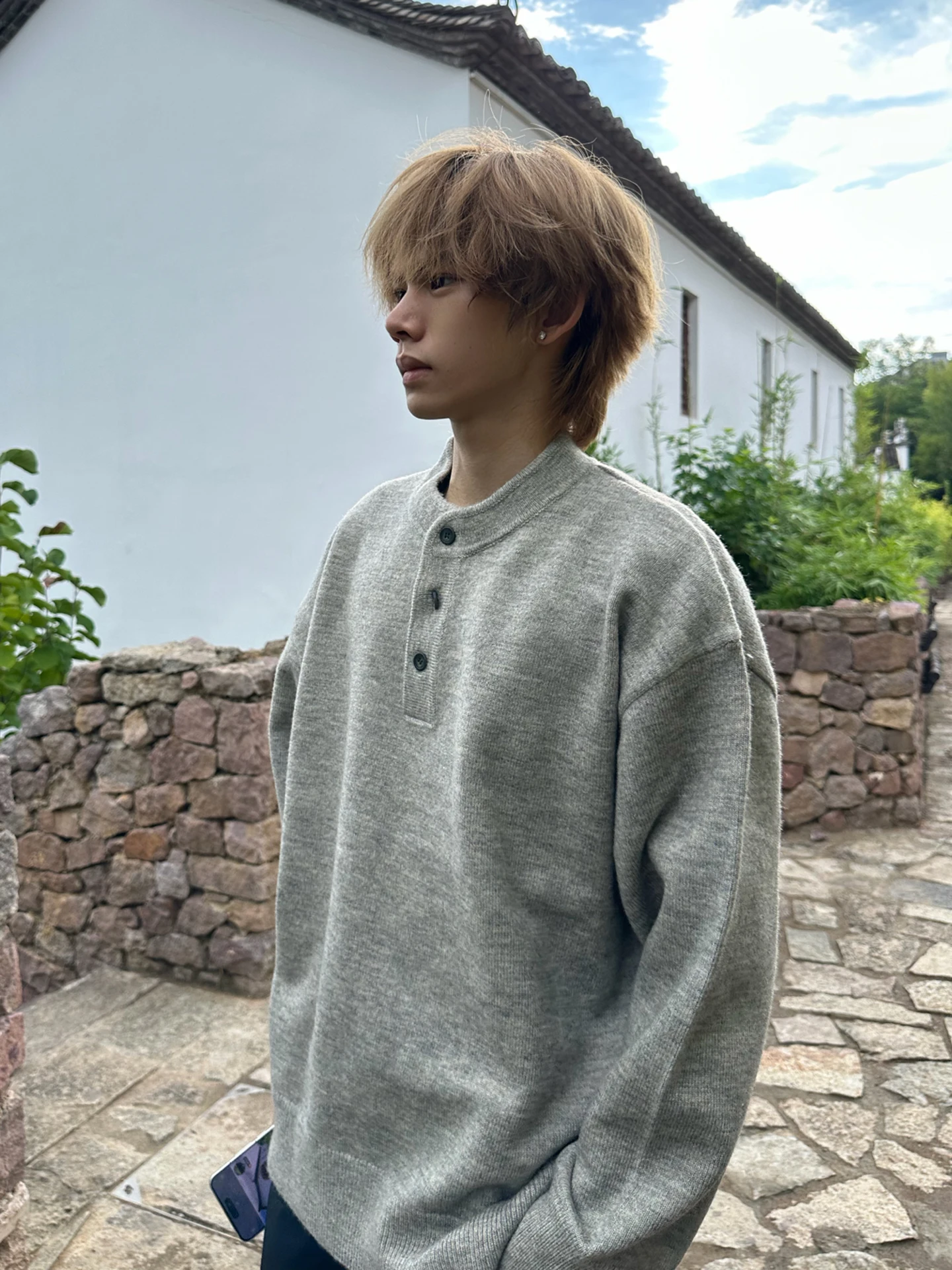 Light ey Men's Henry Collar Knitwear Soft Cozy Inner irt American Lazy Sle Casual Loose Fit Autumn Faion
Light ey Men's Henry Collar Knitwear Soft Cozy Inner irt American Lazy Sle Casual Loose Fit Autumn Faion