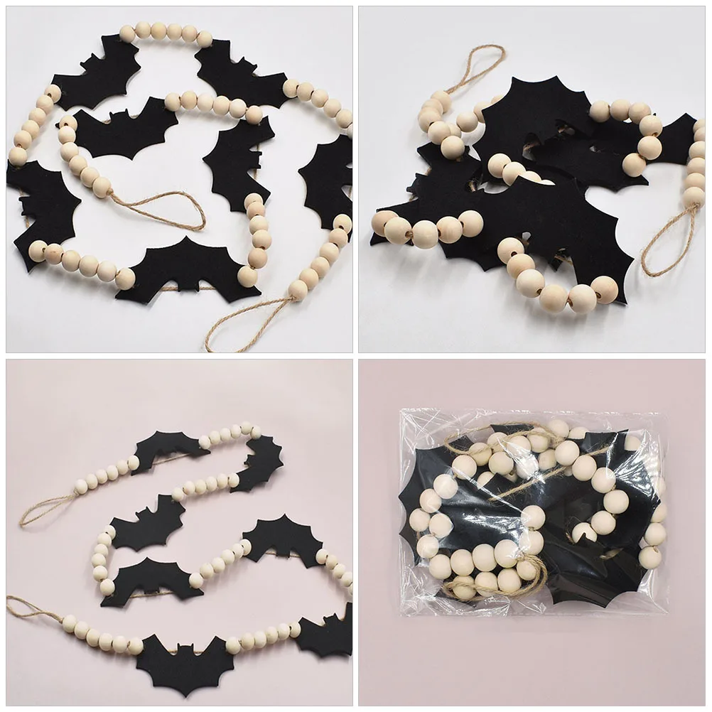 Halloween Wood Bead Garland with Bat Decor Hanging Beaded String for Door Window Festive Atmosphere Party Decor
Halloween Wood Bead Garland with Bat Decor Hanging Beaded String for Door Window Festive Atmosphere Party Decor