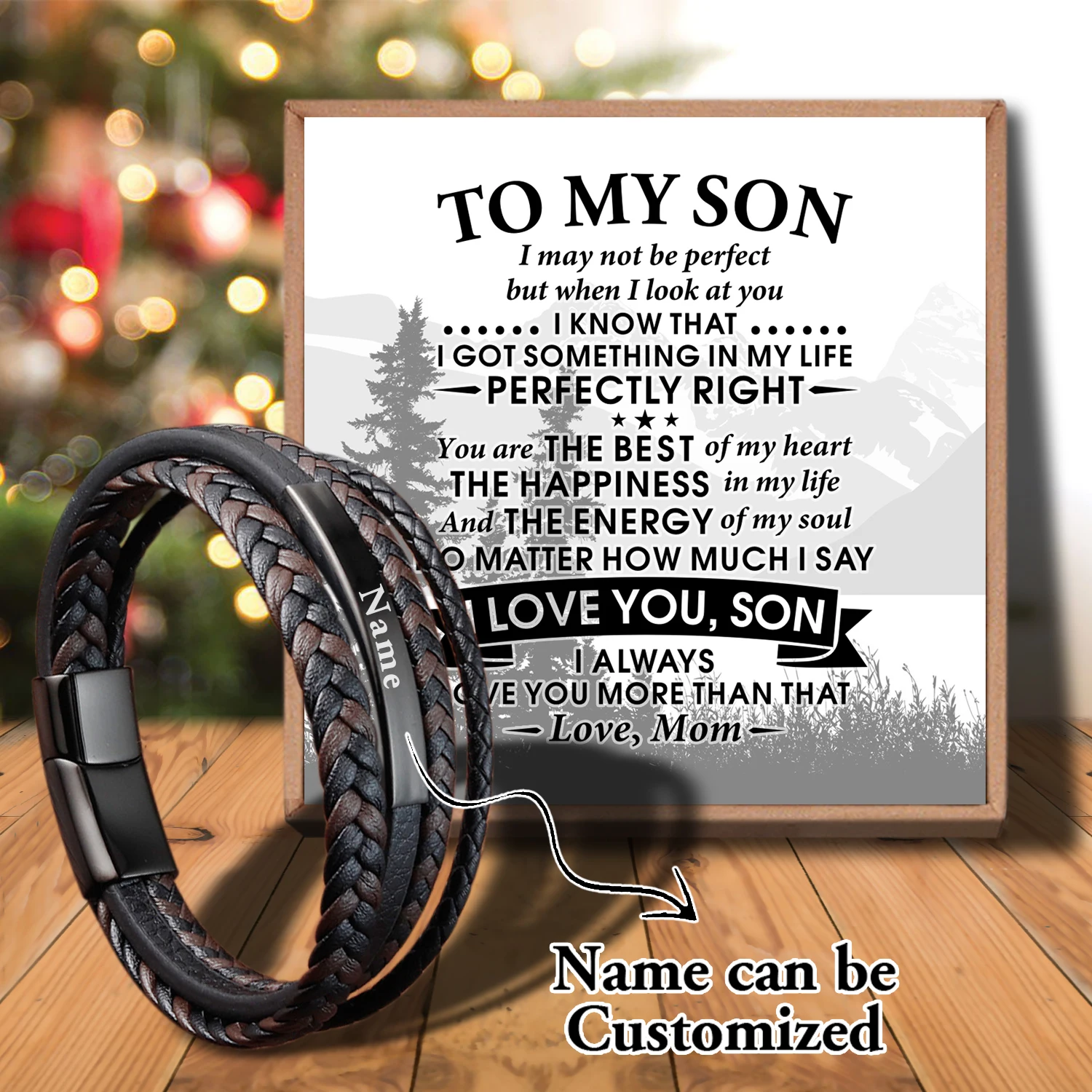 Sap3001 Mom To My Son My Son Multi-layer Stainless Steel Buckle Black/Brown Genuine Leather Bracelet For Men Women Classic Desig
Sap3001 Mom To My Son My Son Multi-layer Stainless Steel Buckle Black/Brown Genuine Leather Bracelet For Men Women Classic Desig