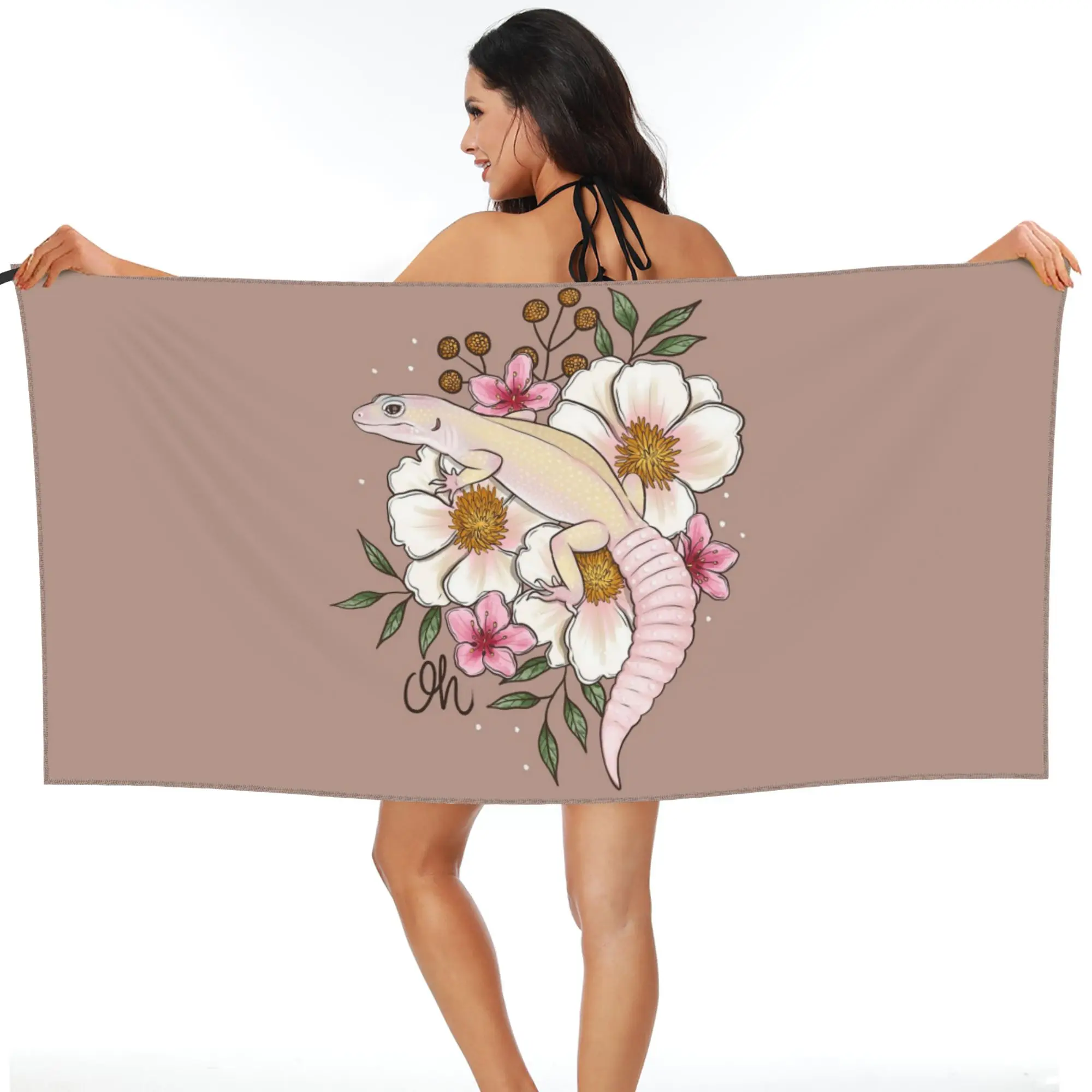 Leopard Gecko Murphy's Patternless with Florals Beach Towel Soft Microfiber Quick Dry Absorbent Quick Towels For Bath
Leopard Gecko Murphy's Patternless with Florals Beach Towel Soft Microfiber Quick Dry Absorbent Quick Towels For Bath