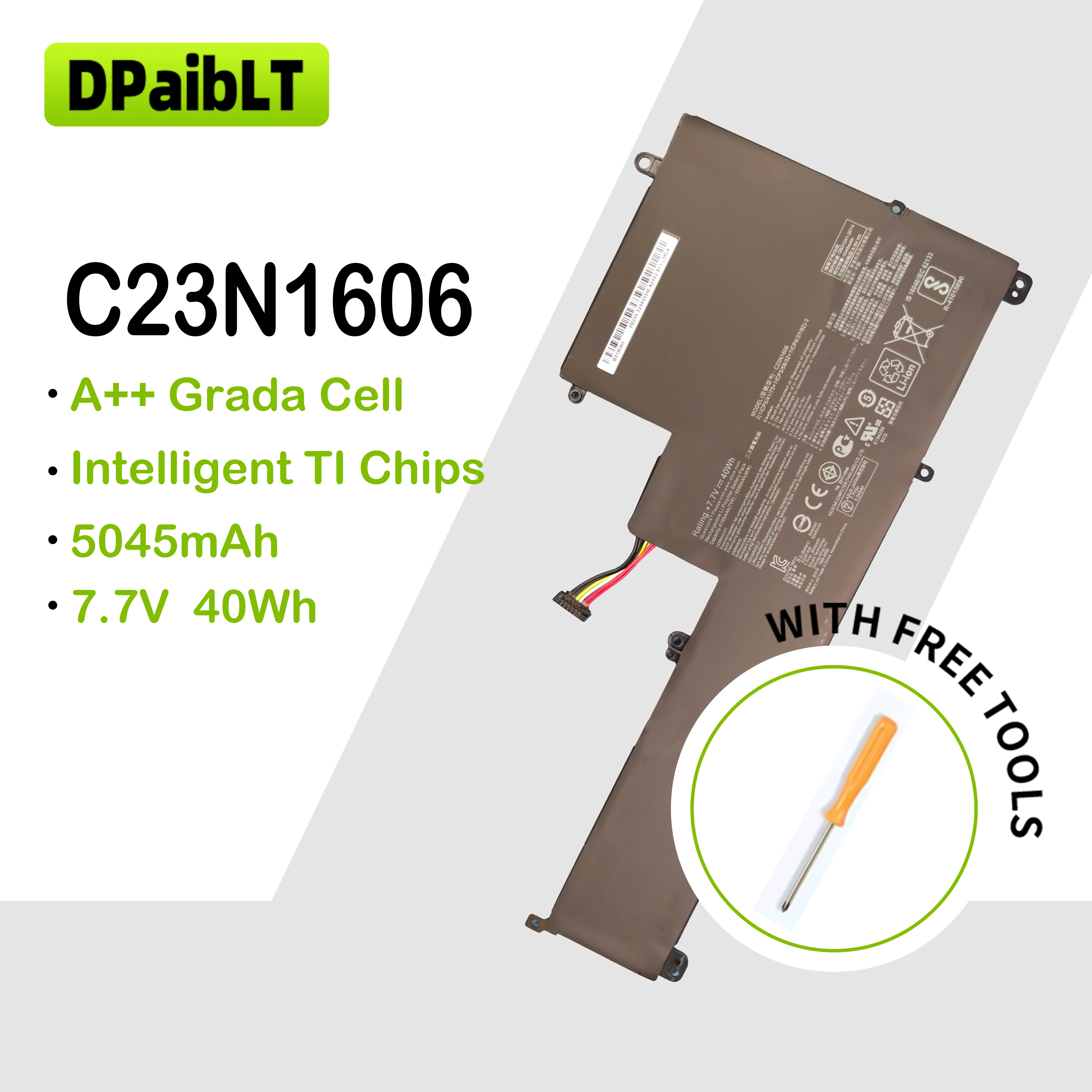 DPaibLT NEW 40Wh 7.7V C23N1606 LAPTOP BATTERY For ASUS Zenbook 3 UX390 UX390UA UX390UAK UX390UA-1A UX390UA1A C23PQCH Series
DPaibLT NEW 40Wh 7.7V C23N1606 LAPTOP BATTERY For ASUS Zenbook 3 UX390 UX390UA UX390UAK UX390UA-1A UX390UA1A C23PQCH Series