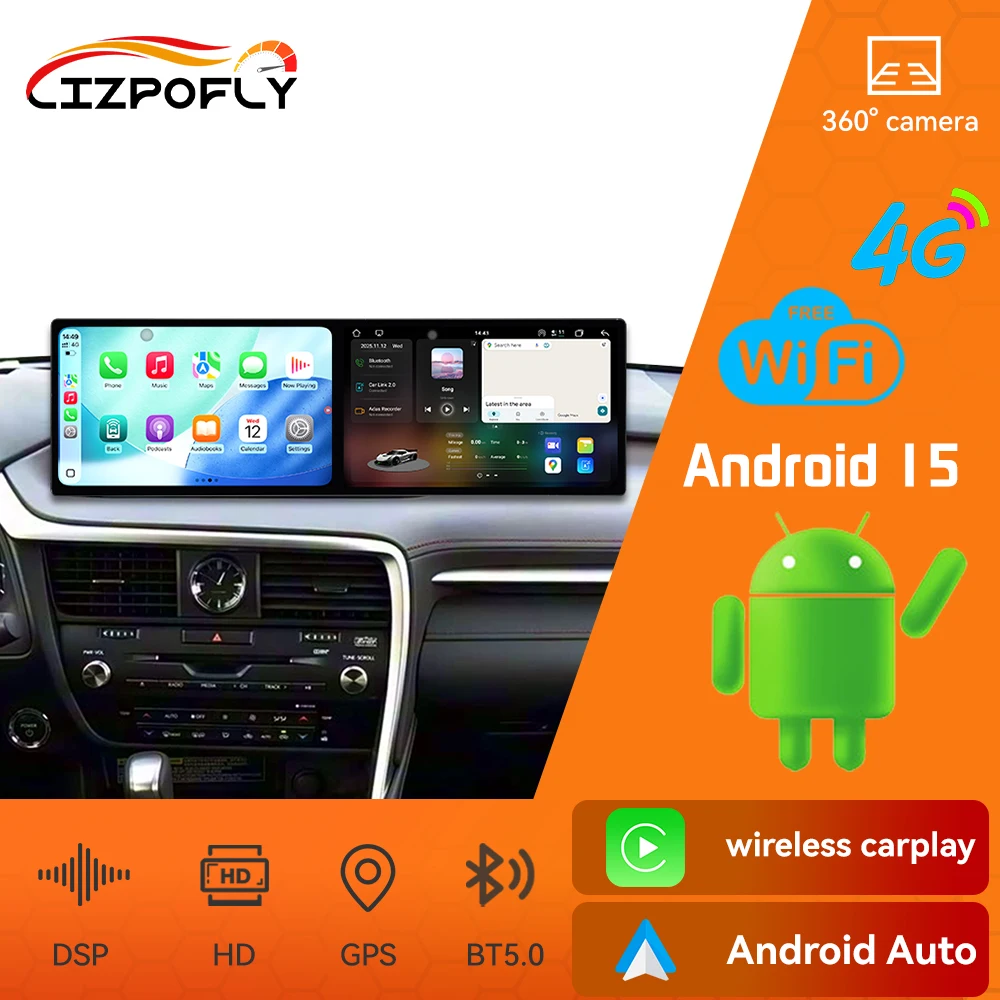 Автомобильный радиоприемник с двойным экраном 10,1 дюйма для Lexus RX 2016-2019, Android CarPlay, мультимедийный видеоплеер, GPS-навигация, стерео головное устройство
Автомобильный радиоприемник с двойным экраном 10,1 дюйма для Lexus RX 2016-2019, Android CarPlay, мультимедийный видеоплеер, GPS-навигация, стерео головное устройство