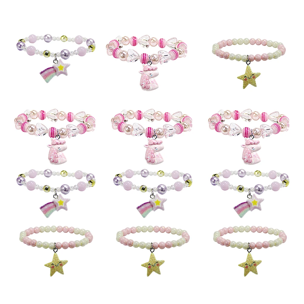 Children's Bracelet 4 Sets Plastic Beaded Bracelets Girls Toddler Necklace Kids Accessories Birthday Gifts Toy Jewelry Pretend
Children's Bracelet 4 Sets Plastic Beaded Bracelets Girls Toddler Necklace Kids Accessories Birthday Gifts Toy Jewelry Pretend