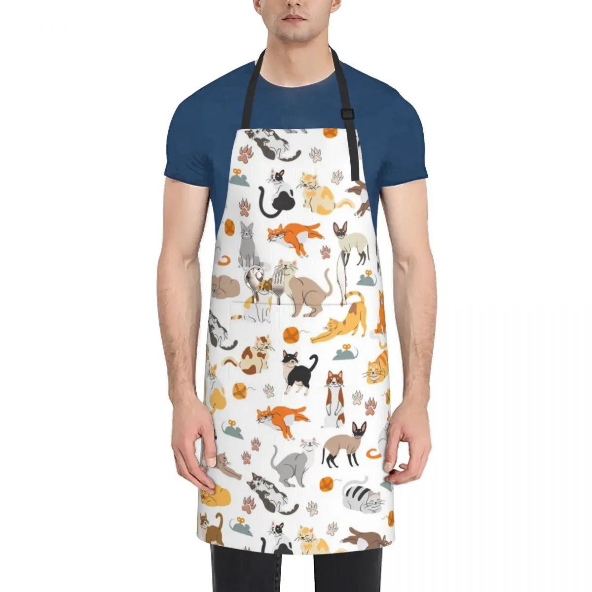 A Crowd of Cats Apron Chef Uniform Professional Barber For Home Accessories Apron
A Crowd of Cats Apron Chef Uniform Professional Barber For Home Accessories Apron