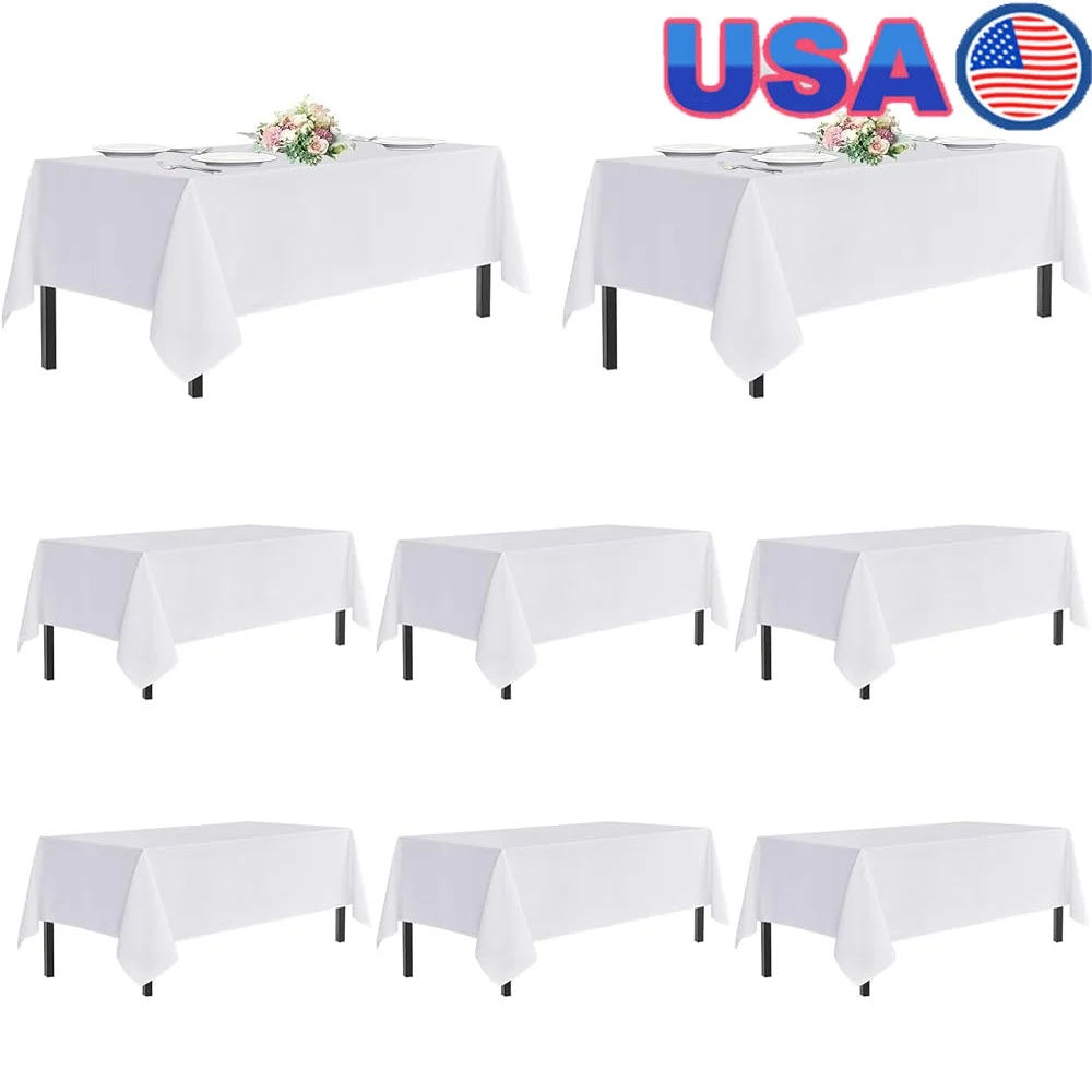Rectangular Table Cloths 8 Pack Washable Polyester Fabric Durable Wrinkle Resistant Table Covers Wedding Party Banquet Events
Rectangular Table Cloths 8 Pack Washable Polyester Fabric Durable Wrinkle Resistant Table Covers Wedding Party Banquet Events