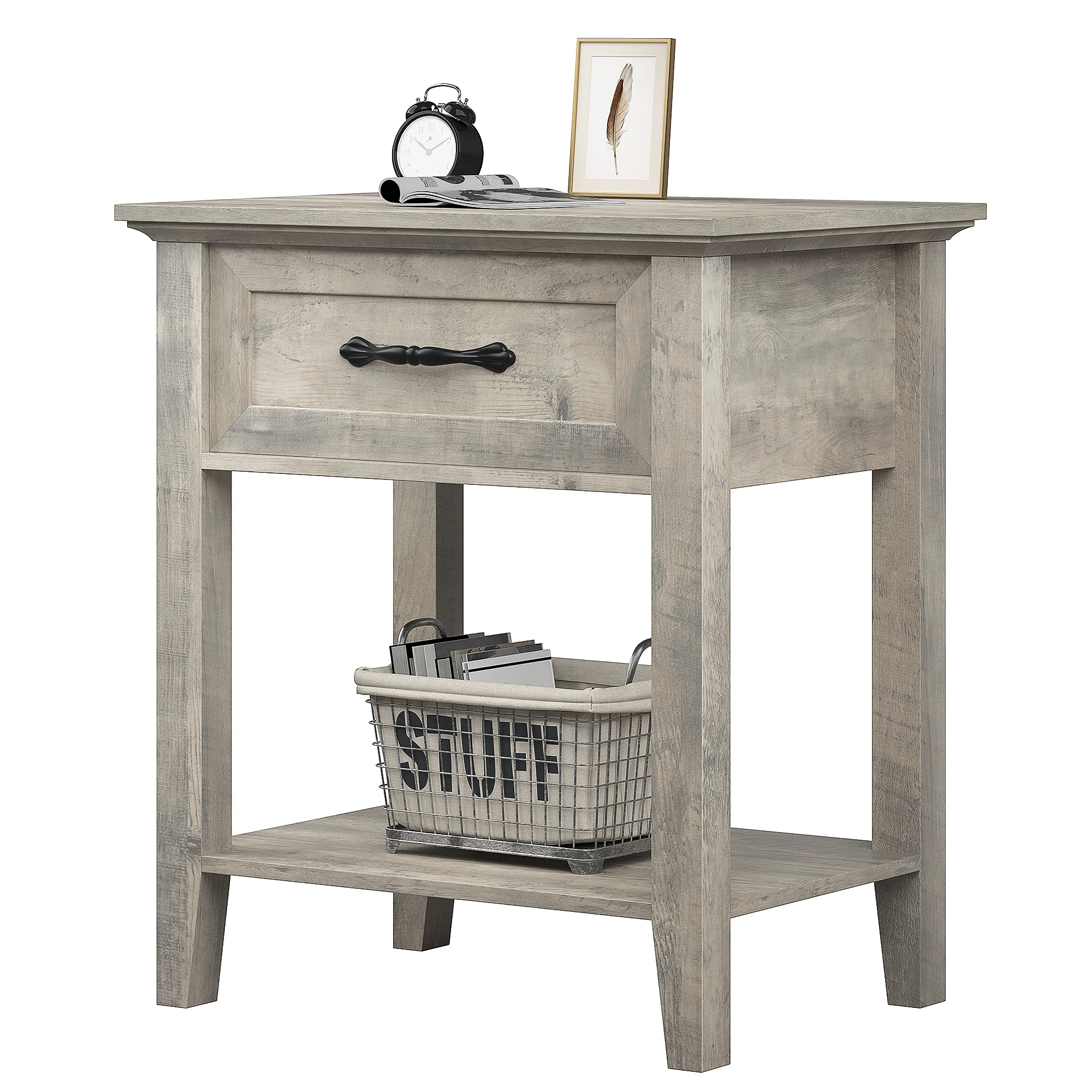 Multi-Use Bedside Table: 2-Tier Storage with Drawer + Display Shelf – End Tables for Small Spaces
Multi-Use Bedside Table: 2-Tier Storage with Drawer + Display Shelf – End Tables for Small Spaces