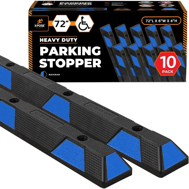 Xpose Safety Parking Stopper для гаража — сверхпрочный резиновый автомобиль 72 дюйма, бампер для пола, синие светоотражающие полосы, съемный Dr
Xpose Safety Parking Stopper для гаража — сверхпрочный резиновый автомобиль 72 дюйма, бампер для пола, синие светоотражающие полосы, съемный Dr