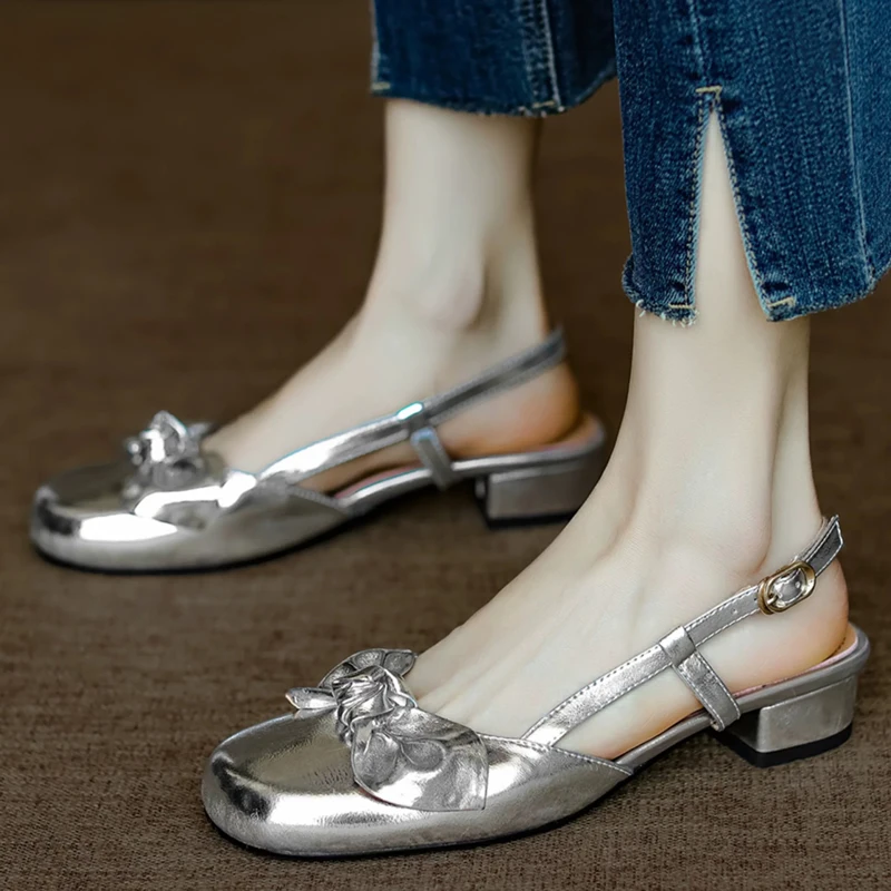 Comfortable Low Heel Slip-On Women's Shoes round Toe Korean Style Summer New Fashion Ladies Butterfly Knot Headscarf Sandals
Comfortable Low Heel Slip-On Women's Shoes round Toe Korean Style Summer New Fashion Ladies Butterfly Knot Headscarf Sandals