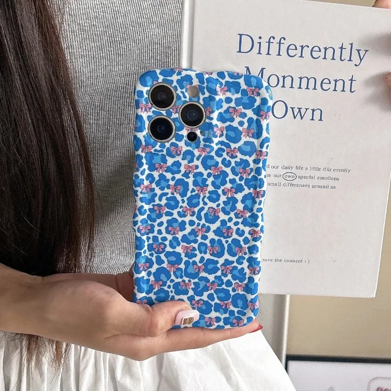 Korean Blue Leopard Print Pink Bow Wave Phone Case For IPhone 16 15 14 13 Pro Max Case Cute Sweet Luxury Shockproof Cover Cases
Korean Blue Leopard Print Pink Bow Wave Phone Case For IPhone 16 15 14 13 Pro Max Case Cute Sweet Luxury Shockproof Cover Cases