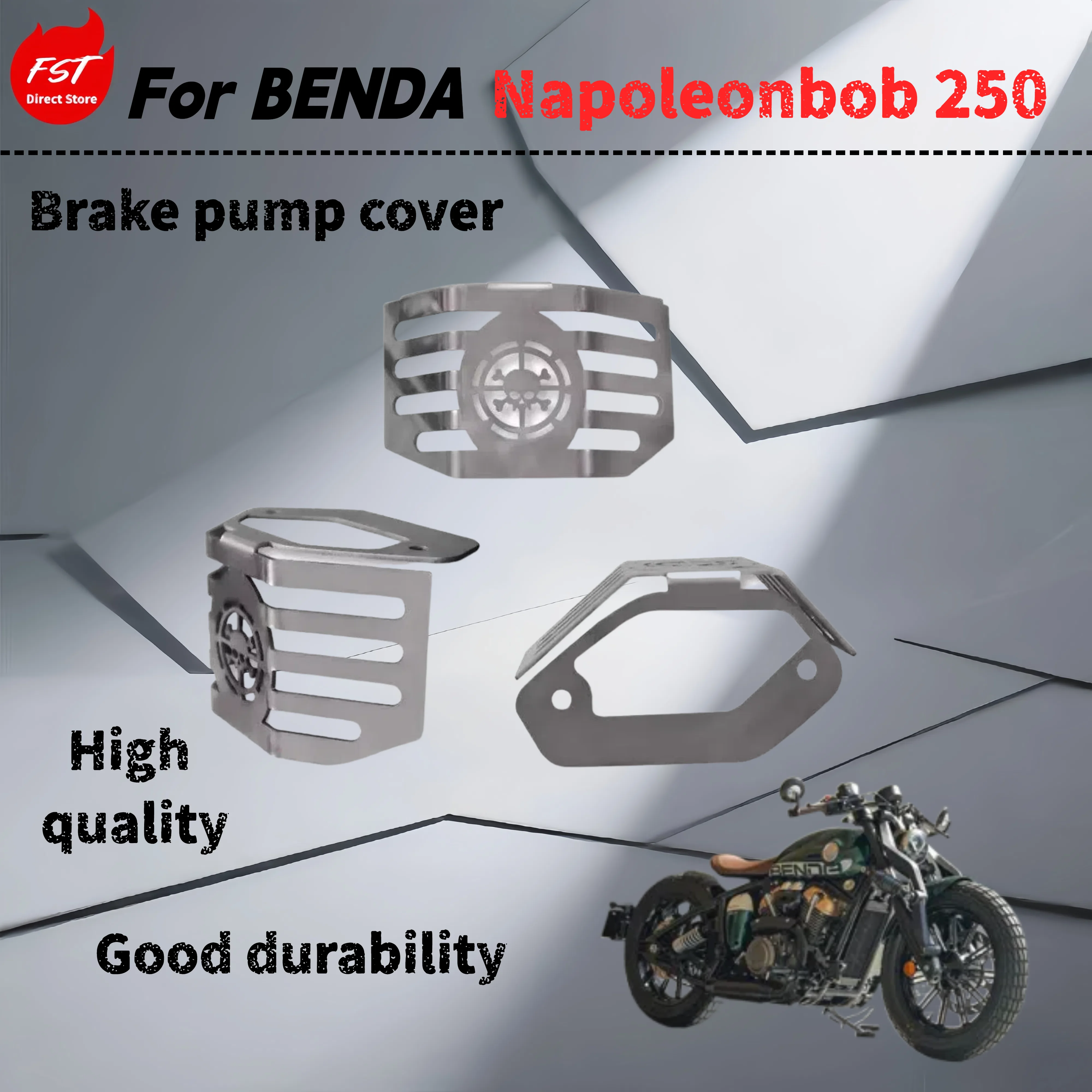 For Benda Napoleonbob 250 brake pump cover retrofit stainless steel brake pump protective cover decorative fittings
For Benda Napoleonbob 250 brake pump cover retrofit stainless steel brake pump protective cover decorative fittings