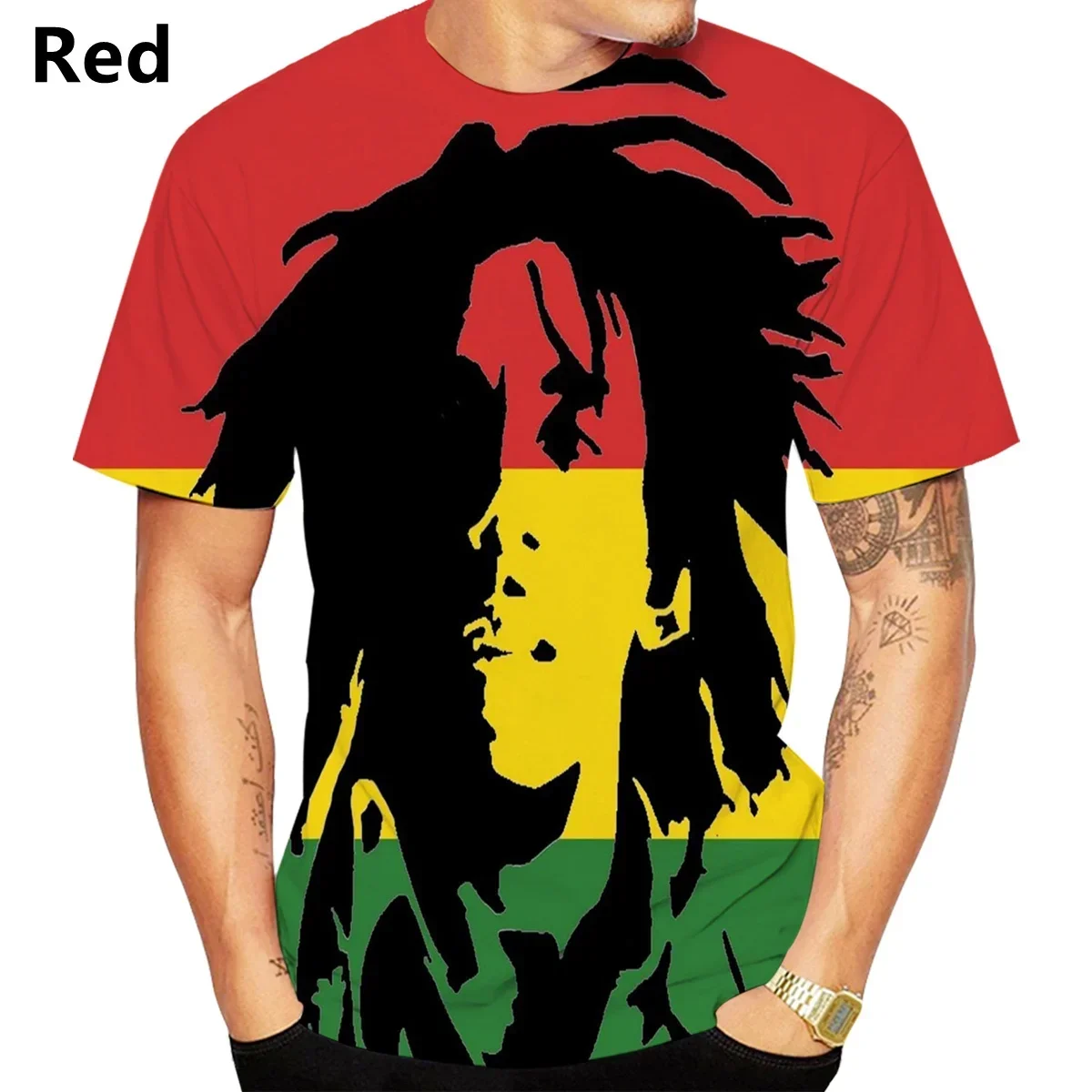 Summer Fashion Reggae Bob Marley 3D Fashion Printed T-shirt Casual Hip Hop Short Sleeve
Summer Fashion Reggae Bob Marley 3D Fashion Printed T-shirt Casual Hip Hop Short Sleeve