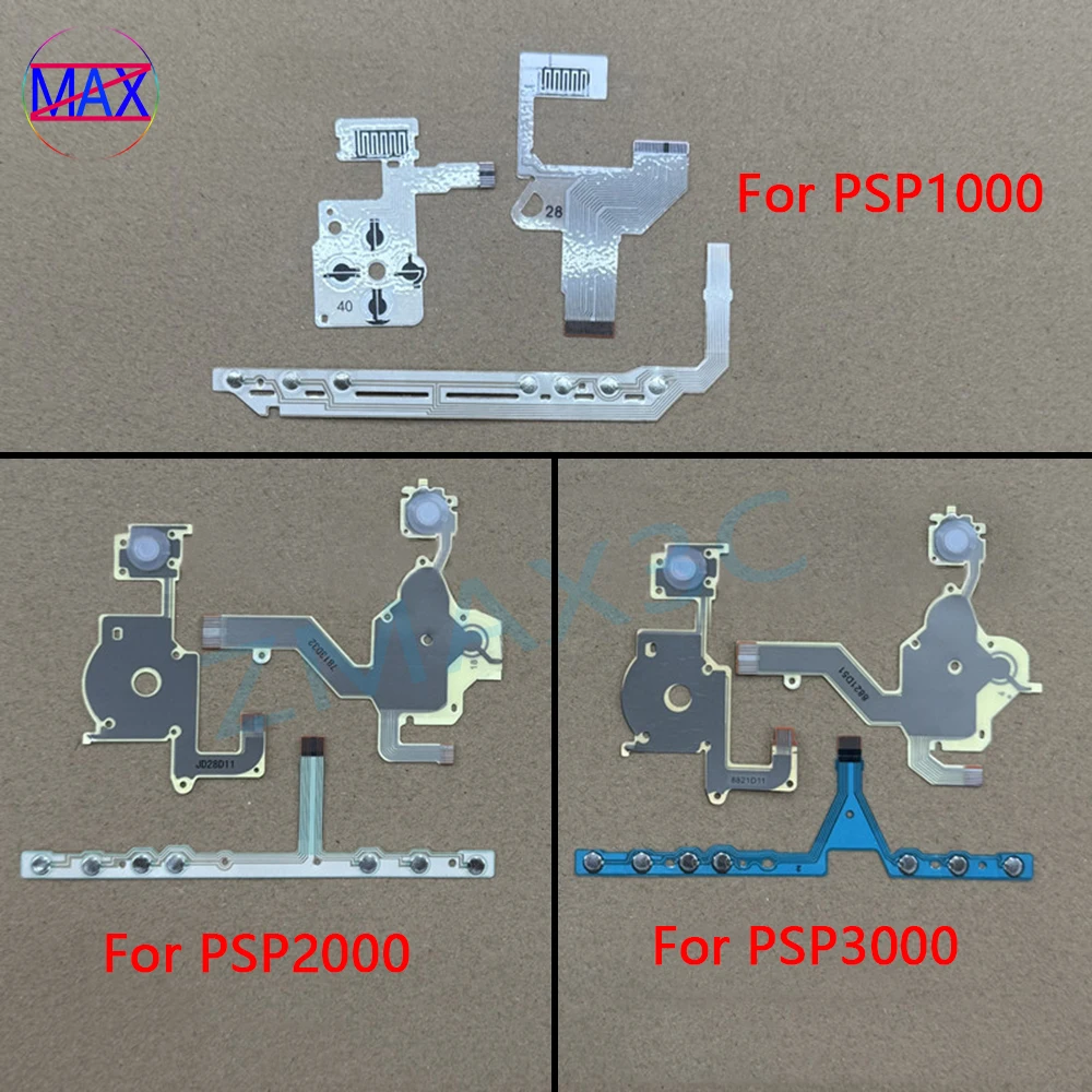 10pcs Volume Control Flex Cable For PSP1000 2000 3000 Host L R Push Button Key Conductive Film Replacement For PSP1000 2000 3000