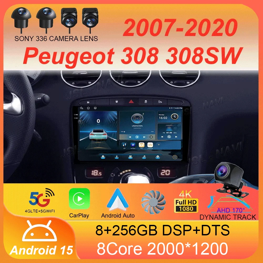 Android 15 Car Radio Carplay Auto For Peugeot 308 308SW 2007-2015 408 2012-2020 GPS Multimedia Video Player Stereo WIFI+4G DSP
Android 15 Car Radio Carplay Auto For Peugeot 308 308SW 2007-2015 408 2012-2020 GPS Multimedia Video Player Stereo WIFI+4G DSP