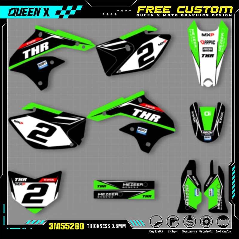 Queen X MOTOR Motorcycle Graphics Background Decals Stickers Kits For KAWASAKI KLX450 KX 450 2008 2009 2010 2011 2012 2013 003
Queen X MOTOR Motorcycle Graphics Background Decals Stickers Kits For KAWASAKI KLX450 KX 450 2008 2009 2010 2011 2012 2013 003