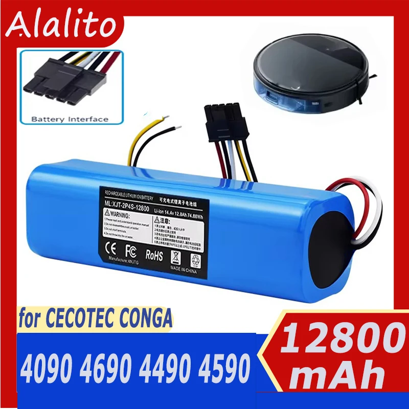 New 14.4V 6500mAh Battery For Cecotec Conga 4090 4490 4590 4690 Robotic Vacuum Cleaner
New 14.4V 6500mAh Battery For Cecotec Conga 4090 4490 4590 4690 Robotic Vacuum Cleaner