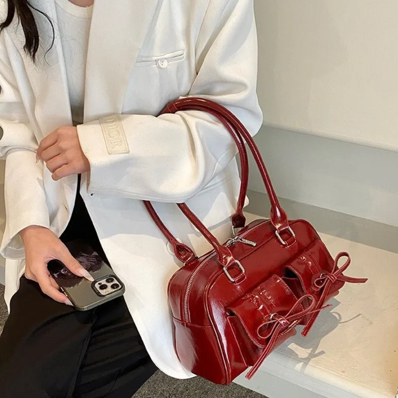 Fashion Bow Tie Design Underarm Bags For Women Y2K Korean Cute Handbags Purses Pu Leather Shoulder Bag Designer Bag
Fashion Bow Tie Design Underarm Bags For Women Y2K Korean Cute Handbags Purses Pu Leather Shoulder Bag Designer Bag