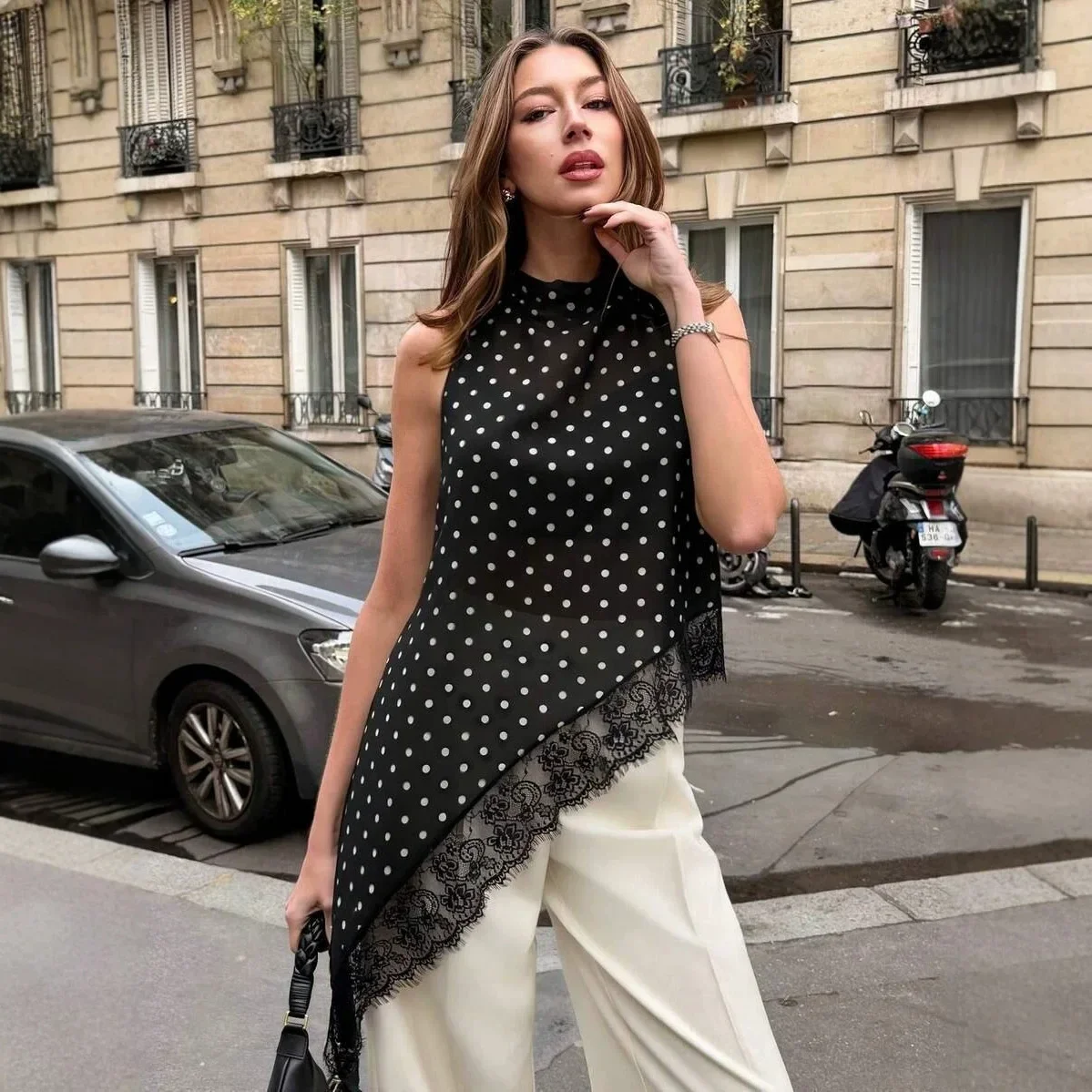 Chic Lace Irregular Women Blouses Shirt New Summer Female Dot Print Pullover Top Casual O-Neck Office Blouse Ladies Tunic Blusas
Chic Lace Irregular Women Blouses Shirt New Summer Female Dot Print Pullover Top Casual O-Neck Office Blouse Ladies Tunic Blusas