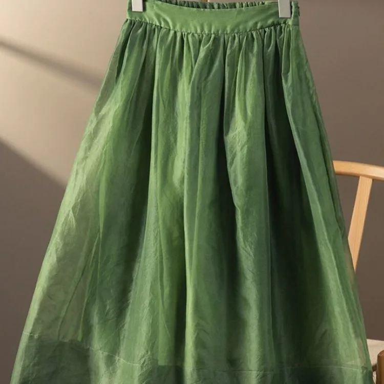 Organza High Waisted A-line Skirt for Women Y2k E-Girl Mid-length Loose Skirts Spring Autumn New All-match Faldas Mujer
Organza High Waisted A-line Skirt for Women Y2k E-Girl Mid-length Loose Skirts Spring Autumn New All-match Faldas Mujer