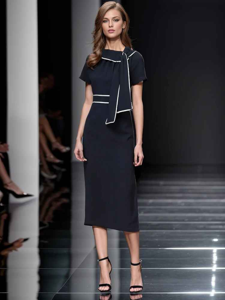 Designer New Women's Elegant Party Dress High Quality Formal Occasions Casual Vintage Fashion French Short Sleeved Pencil Dress
Designer New Women's Elegant Party Dress High Quality Formal Occasions Casual Vintage Fashion French Short Sleeved Pencil Dress