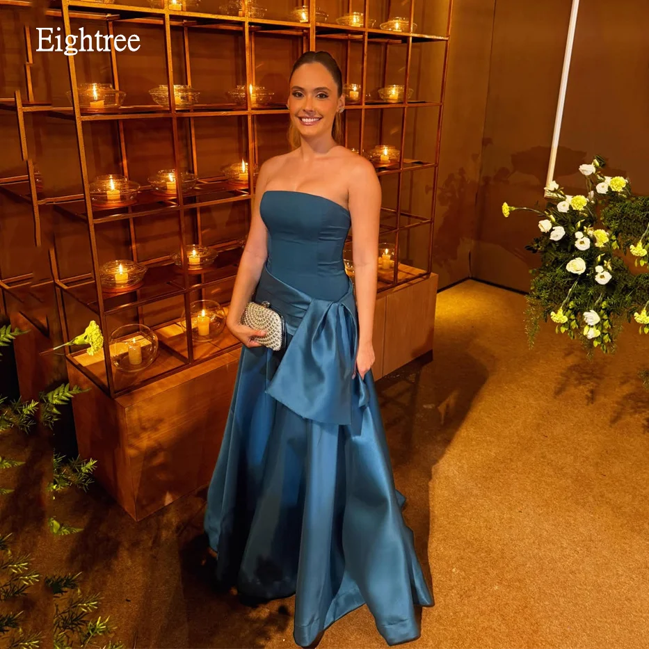 Eightree Royal Blue Strapless A Line Formal Prom Gowns Bow Backless Pleated Evening Dress Floor Length Party Dresses Customized
Eightree Royal Blue Strapless A Line Formal Prom Gowns Bow Backless Pleated Evening Dress Floor Length Party Dresses Customized