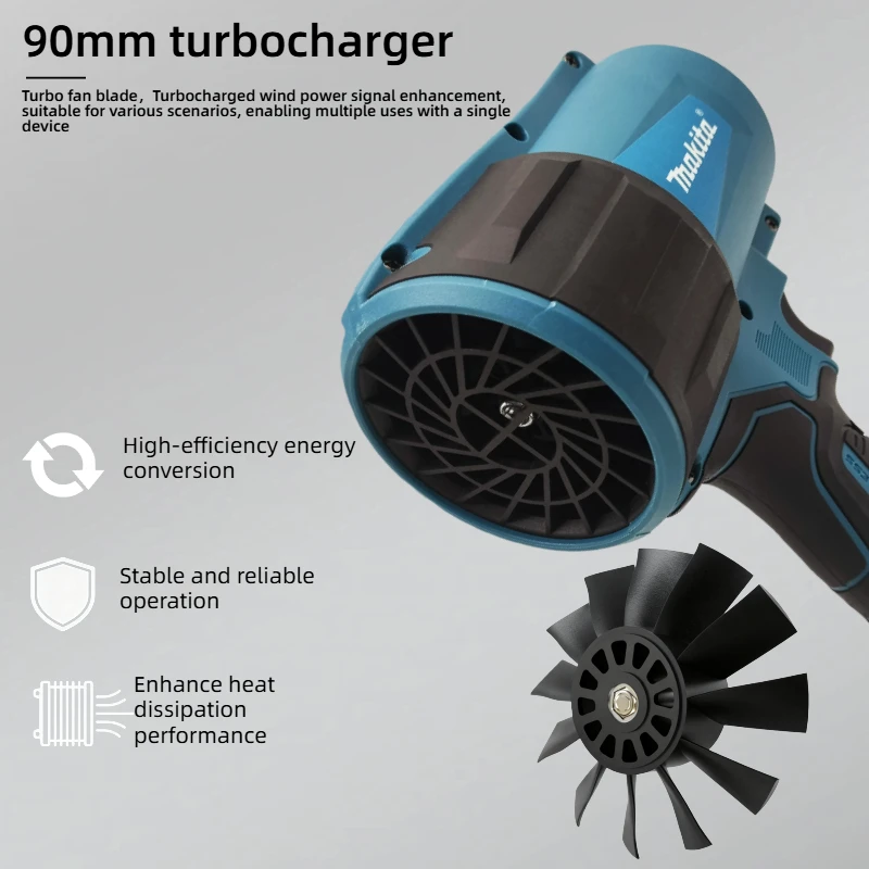 Makita 18V 30000RPM Turbo Blower, High Wind Speed Electric Air Duster Fan for Cleaning (No Battery)
Makita 18V 30000RPM Turbo Blower, High Wind Speed Electric Air Duster Fan for Cleaning (No Battery)