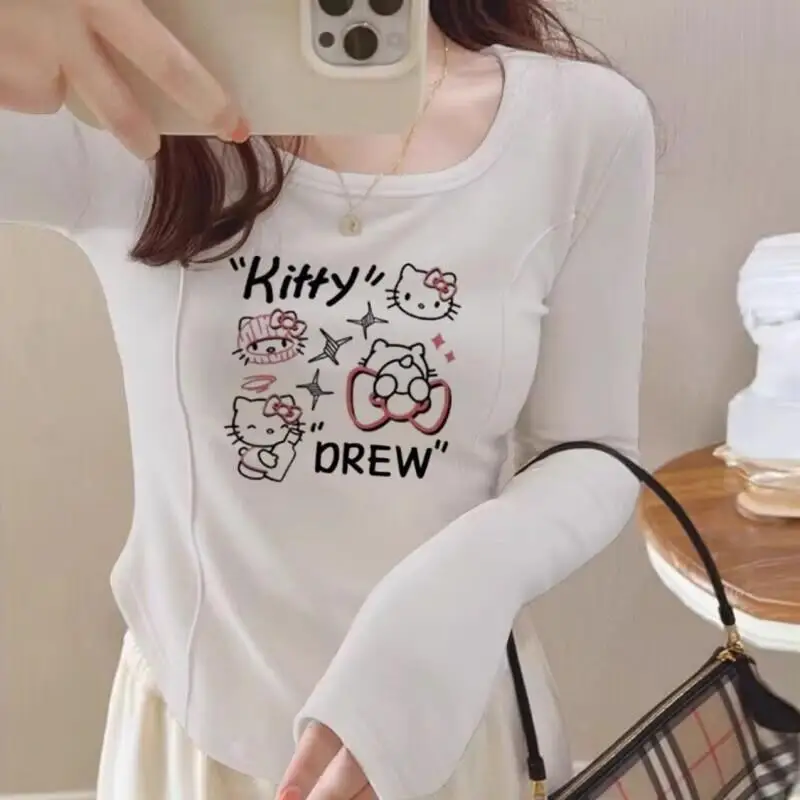 Женская футболка-кофта Sanrio Hello Kitty, двусторонняя, из флиса с начесом, для осени и зимы, новый стиль, теплая, с длинными рукавами, укороченная.
Женская футболка-кофта Sanrio Hello Kitty, двусторонняя, из флиса с начесом, для осени и зимы, новый стиль, теплая, с длинными рукавами, укороченная.