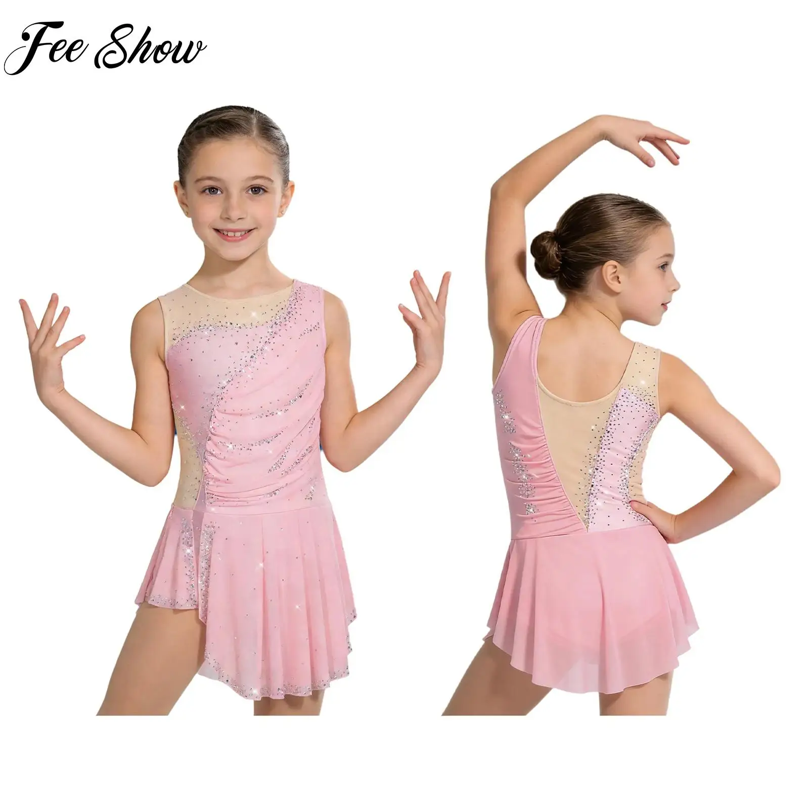 Kids Girl Lyrical Figure Skating Outfit Leotard Tutu Sheer Mesh Shiny Rhinestone for Ballet Gymnastics Stage Performance Contest
Kids Girl Lyrical Figure Skating Outfit Leotard Tutu Sheer Mesh Shiny Rhinestone for Ballet Gymnastics Stage Performance Contest
