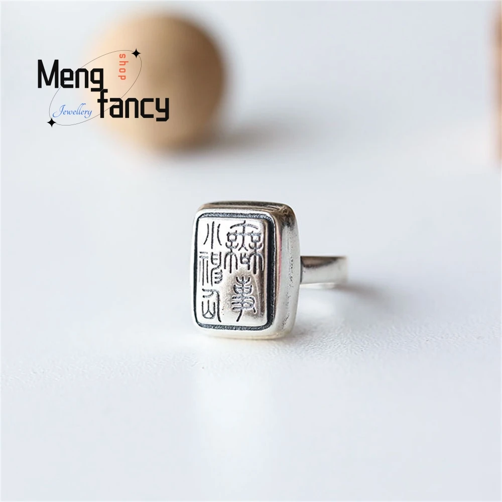 Small Seal Script Carefree Little Immortal Ring Features A Unique And Niche Design With A Chinese Trend Style It Is An Open Ring
Small Seal Script Carefree Little Immortal Ring Features A Unique And Niche Design With A Chinese Trend Style It Is An Open Ring