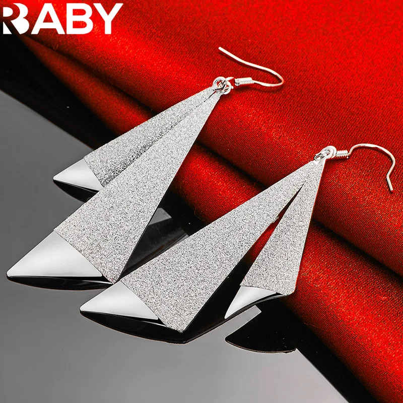 URBABY 925 Sterling Silver Geometry Frosted Earrings For Women Original Design Drop Earring Lady Wedding Party Fashion Jewelry
URBABY 925 Sterling Silver Geometry Frosted Earrings For Women Original Design Drop Earring Lady Wedding Party Fashion Jewelry