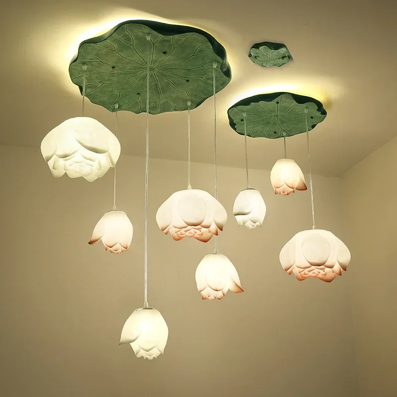 New Chinese Lotus Lamp Pendant Lamp Pink Lotus Glass Lustre Pendant Lights Living Dining Room Tea Room Lotus Lamp Home Decor
New Chinese Lotus Lamp Pendant Lamp Pink Lotus Glass Lustre Pendant Lights Living Dining Room Tea Room Lotus Lamp Home Decor
