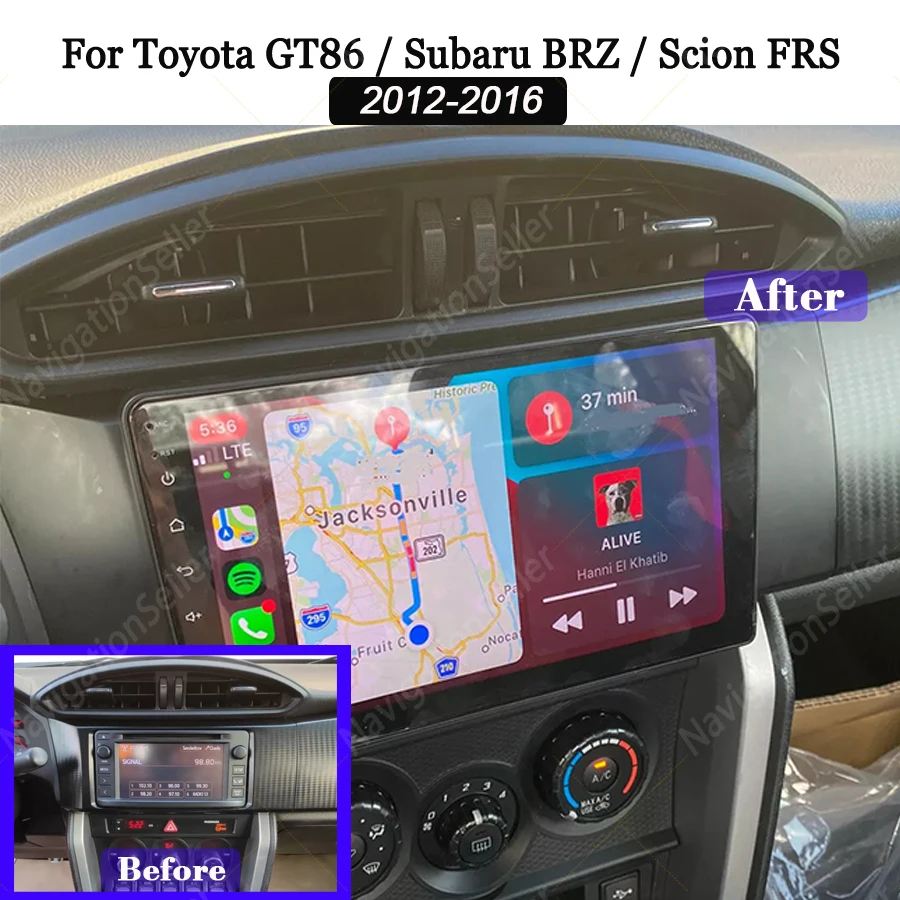 Android Auto For Toyota Gt86 Subaru BRZ Scion FRS 2012-2016 Car Radio Touch Screen Carplay Auto Stereo Gps Navigation Spotify BT
Android Auto For Toyota Gt86 Subaru BRZ Scion FRS 2012-2016 Car Radio Touch Screen Carplay Auto Stereo Gps Navigation Spotify BT