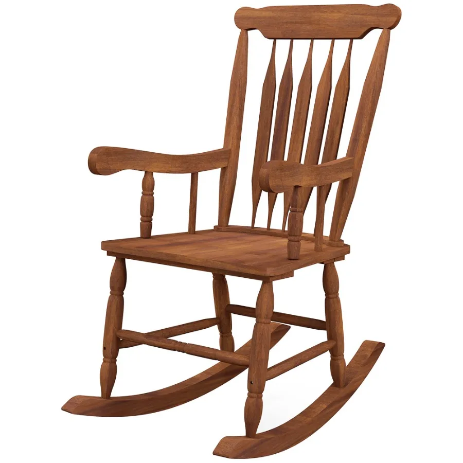 Porch Rocker Teak High Back Wooden Rocking Chair for Patio Balcony Outdoor Seating Durable Construction
Porch Rocker Teak High Back Wooden Rocking Chair for Patio Balcony Outdoor Seating Durable Construction