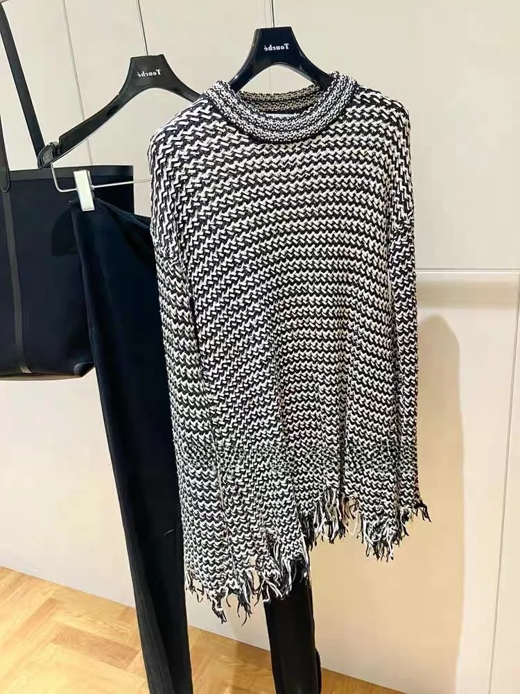 Женский вязаный свитер с кисточками Design Sensation, круглый трикотаж Ne Long Sve Midi
Женский вязаный свитер с кисточками Design Sensation, круглый трикотаж Ne Long Sve Midi