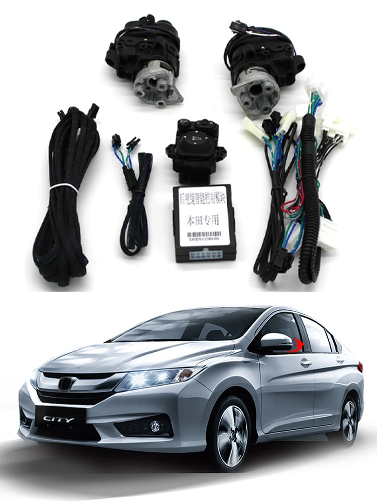 For HONDA CITY Auto Intelligent Automatic Car Electric Rearview Side Mirror Folding System Kit Module