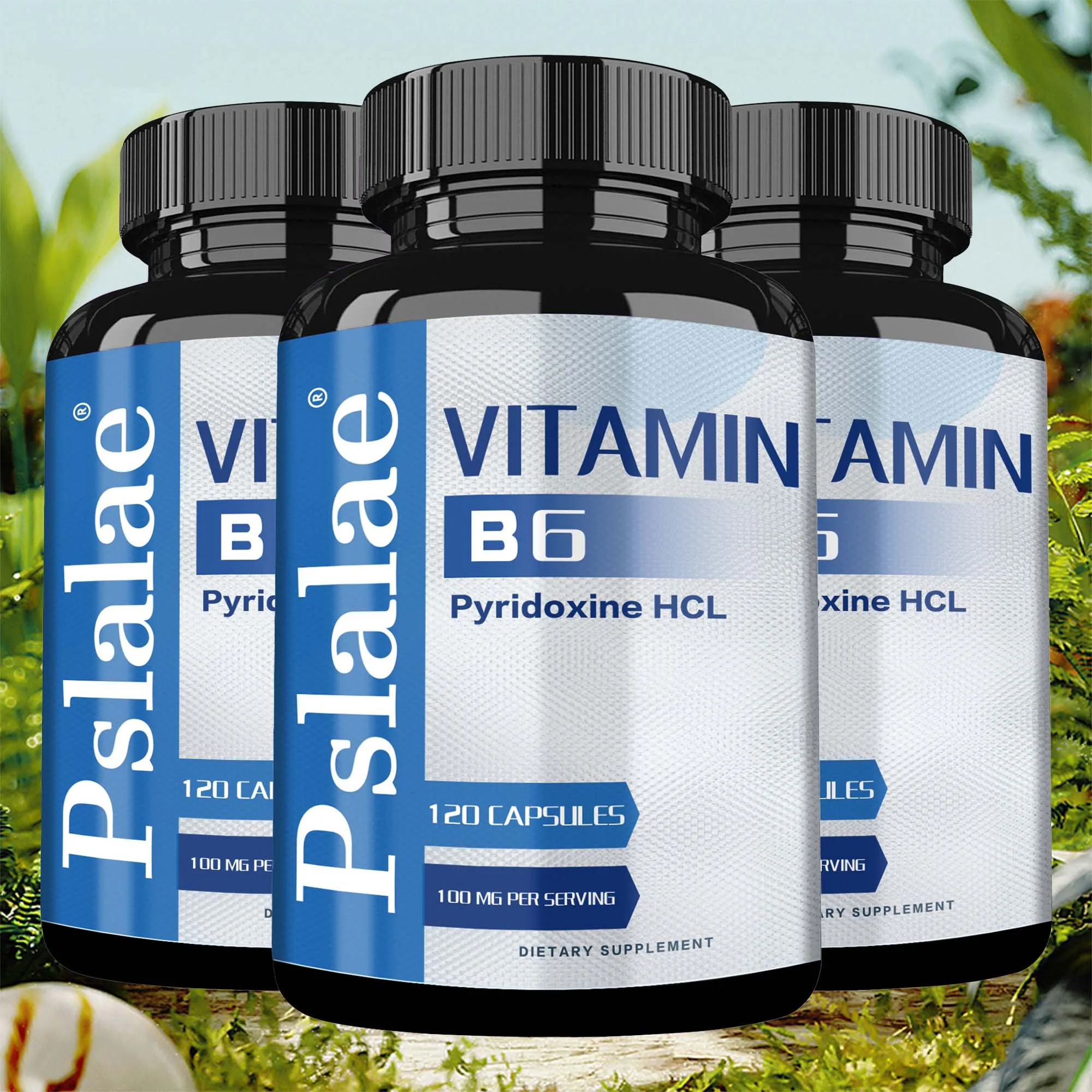 Vitamin B6 - Supports Energy Metabolism and Aids Cardiovascular, Kidney and Eye Health - 120 Capsules
Vitamin B6 - Supports Energy Metabolism and Aids Cardiovascular, Kidney and Eye Health - 120 Capsules