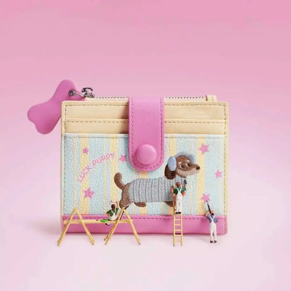 Sweet Dopamine Color Dachshund Embroidery Coin Purse Zipper Pouch Cartoon Pu Wallet Korean Style Ins Small Item Bag Children
Sweet Dopamine Color Dachshund Embroidery Coin Purse Zipper Pouch Cartoon Pu Wallet Korean Style Ins Small Item Bag Children