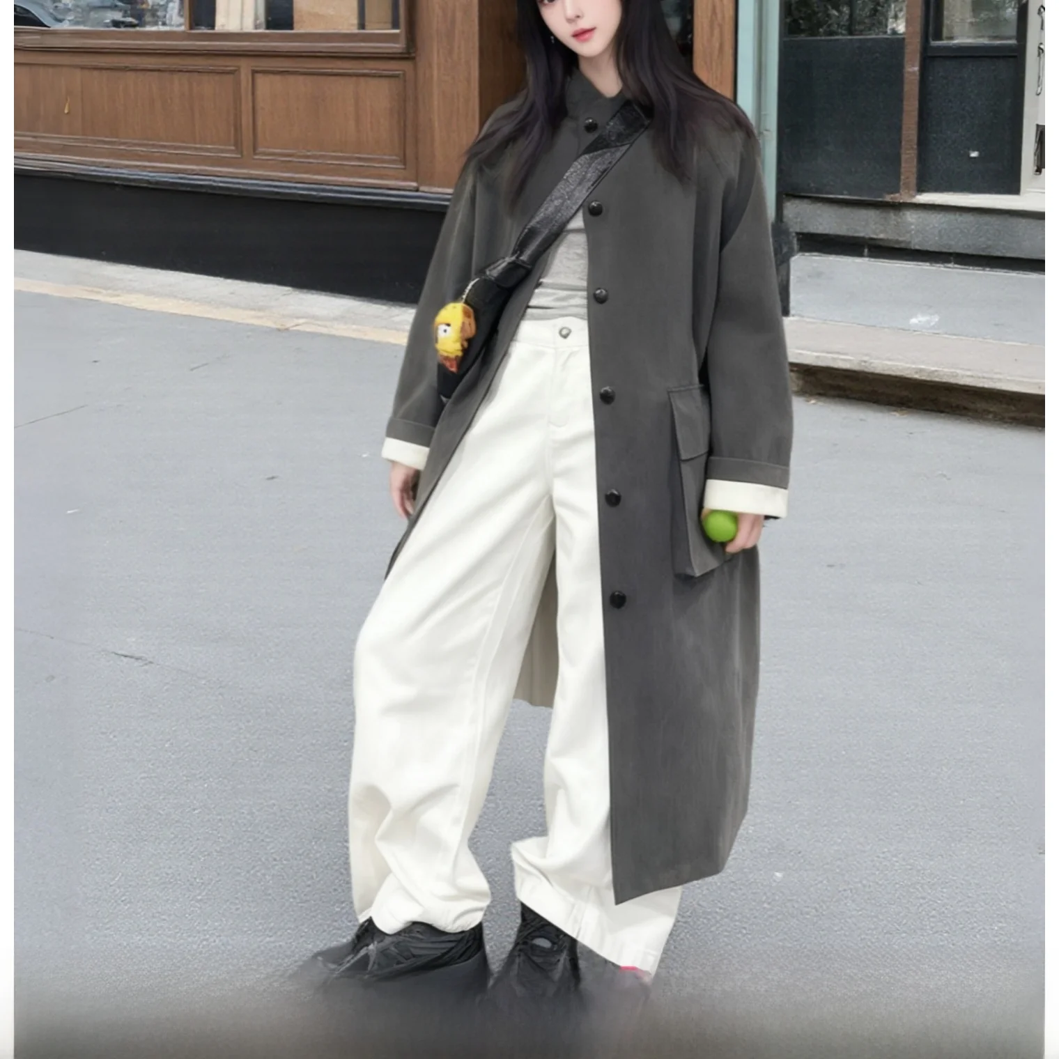 Retro Long Coat Women's Stand Collar Jacket with Big Pockets Commute Style Loose Fit Mid-Length Single Button Closure C...
Retro Long Coat Women's Stand Collar Jacket with Big Pockets Commute Style Loose Fit Mid-Length Single Button Closure C...